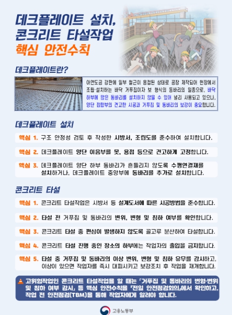 고용노동부, 낡은 산업안전기준 개선으로 기업활력은 높이고 현장은 더욱 안전하게 기사 이미지