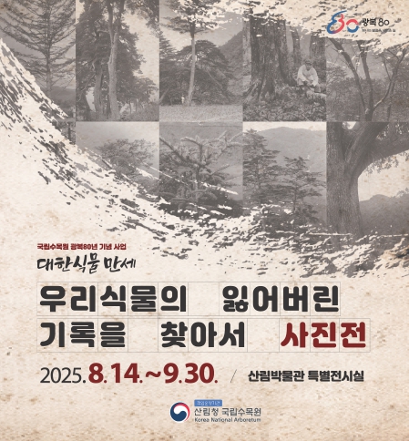 산림청 국립수목원, 100년 전 우리식물의 기록 특별사진전 8월 14일 개막 기사 이미지