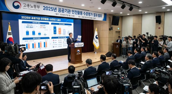 고용노동부, 2025년 공공기관 안전활동 수준평가 결과 발표