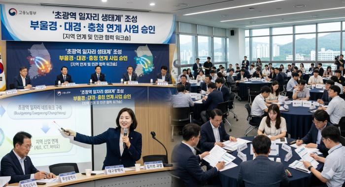 고용노동부, '초광역 일자리 생태계' 조성에 나선다 부울경·대경·충청 연계 사업 승인