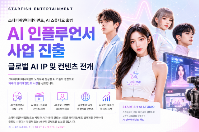 AI 콘텐츠 전문 조직 ‘스타피쉬 AI 스튜디오’, 스타피쉬엔터테인먼트 출범