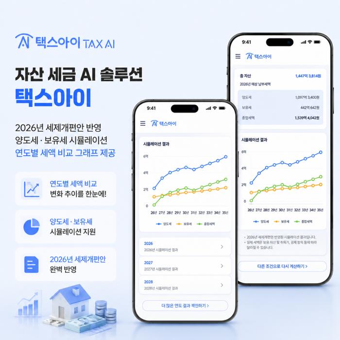 연도별 세액 비교 택스아이, 2026 세제개편안 반영 시뮬레이션 업데이트