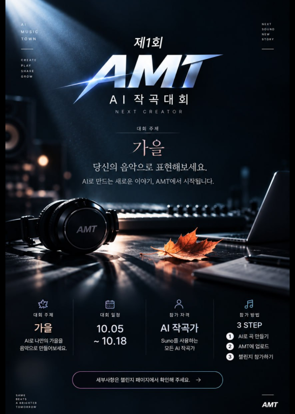 AI 음악 크리에이터 모여라… ‘2026 AMT AI 작곡대회’ 열린다